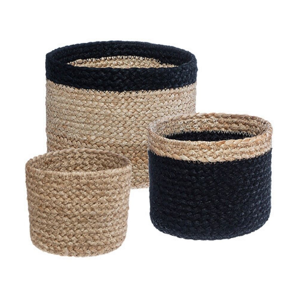 3 Cestas Jackson Yute Negro Atmosphera