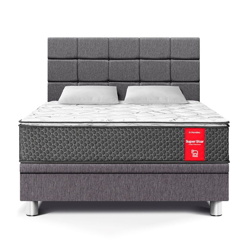 Dormitorio Boxet Blocks Super Star Queen Gris Paraiso