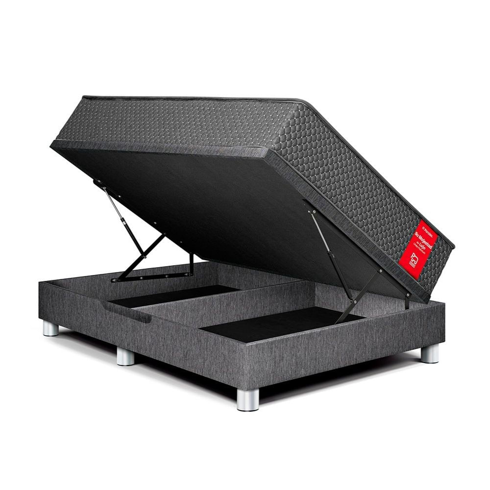 Cama Boxet Su Majestad Queen Gris Paraiso