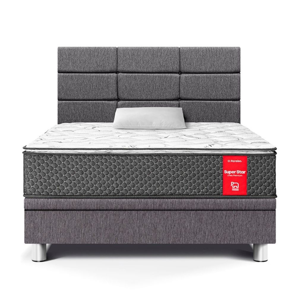 Dormitorio Boxet Blocks Super Star 1.5 Plazas Gris Paraiso