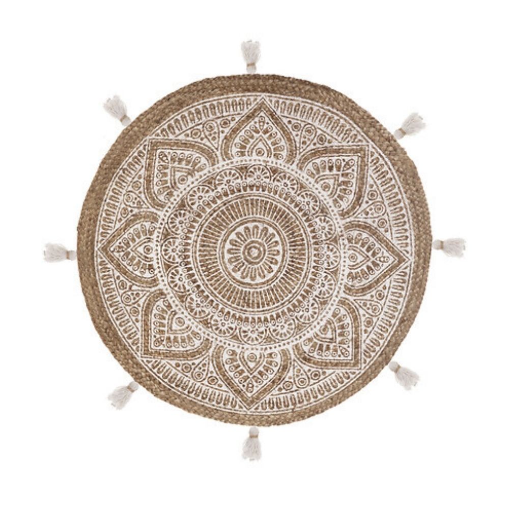 Alfombra redonda estampada Rosalie 78cm Atmosphera