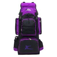 Mochila Campera Kengar Modelo N.4 Negro - Uva