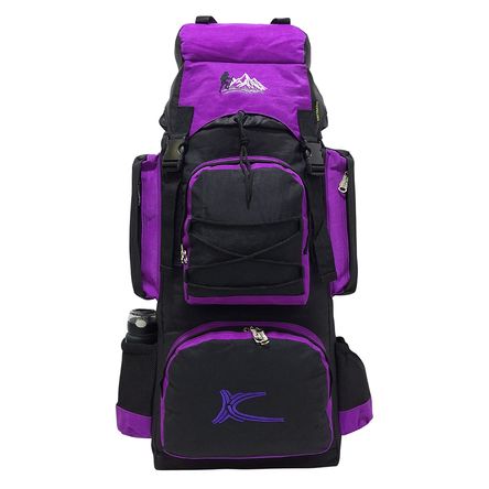 Mochila Campera Kengar Modelo N.4 Negro - Uva Mochila Campera Kengar Modelo N.4 Negro - Uva