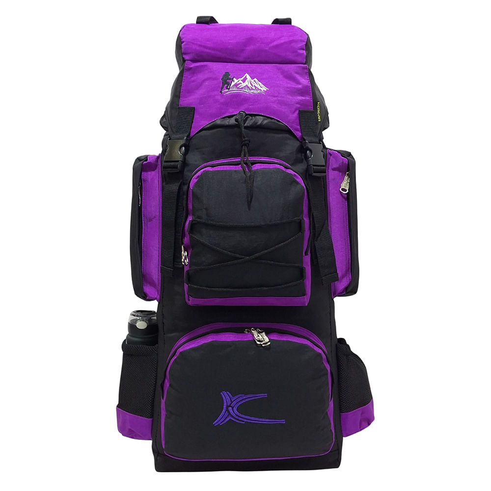 Mochila Campera Kengar Modelo N.4 Negro - Uva