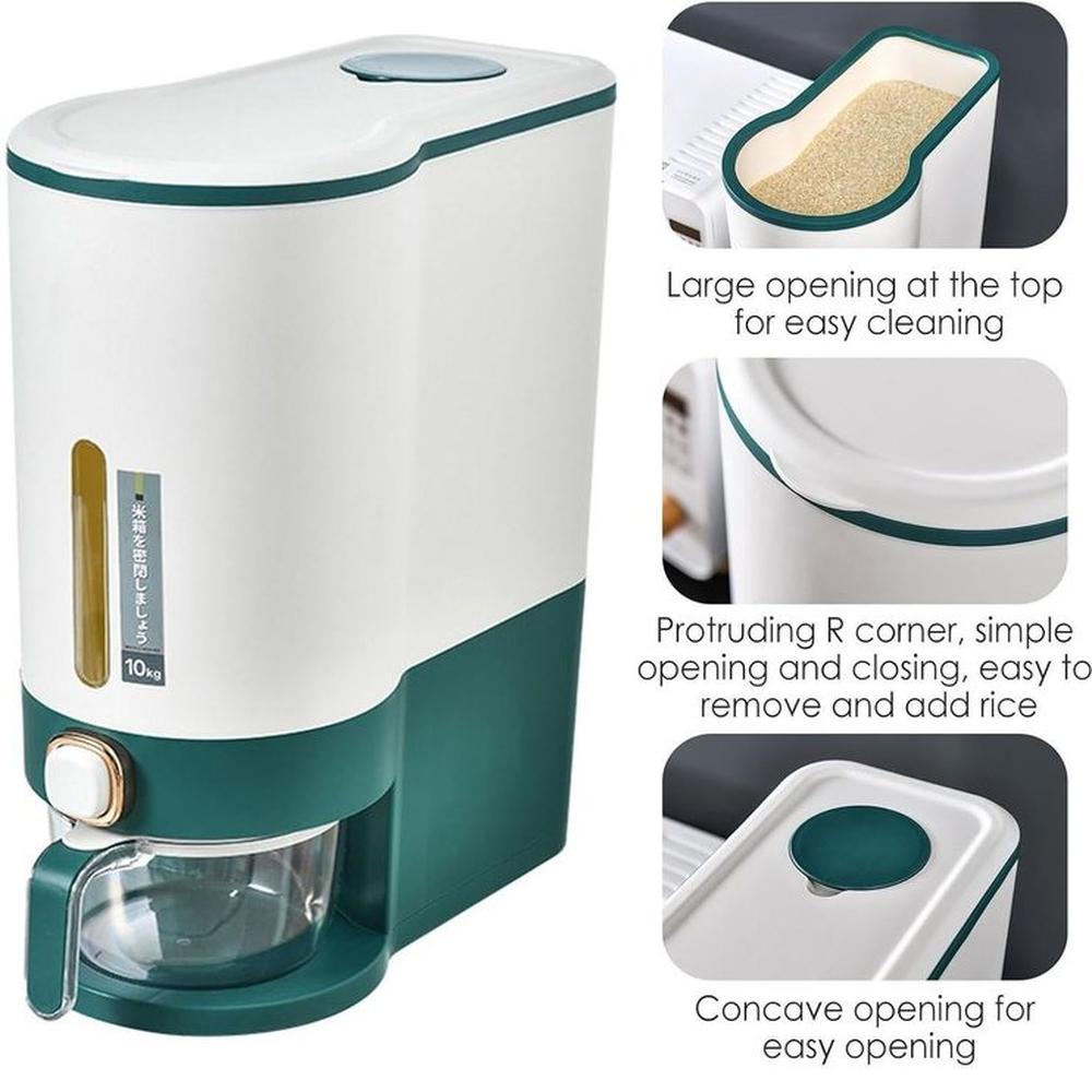 CONTENEDOR DE ARROZ  DE GRAN CAPACIDAD DE ALMACENAMIENTO DE 10 KG