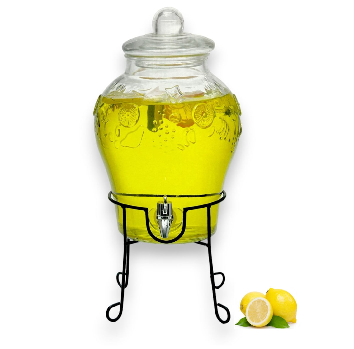 Dispensador de Vidrio Pera 6Lt Con Rack 2089