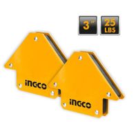 Pack x 2 Unidades Escuadra magnética 3"" para Soldar Ingco AMWH25031