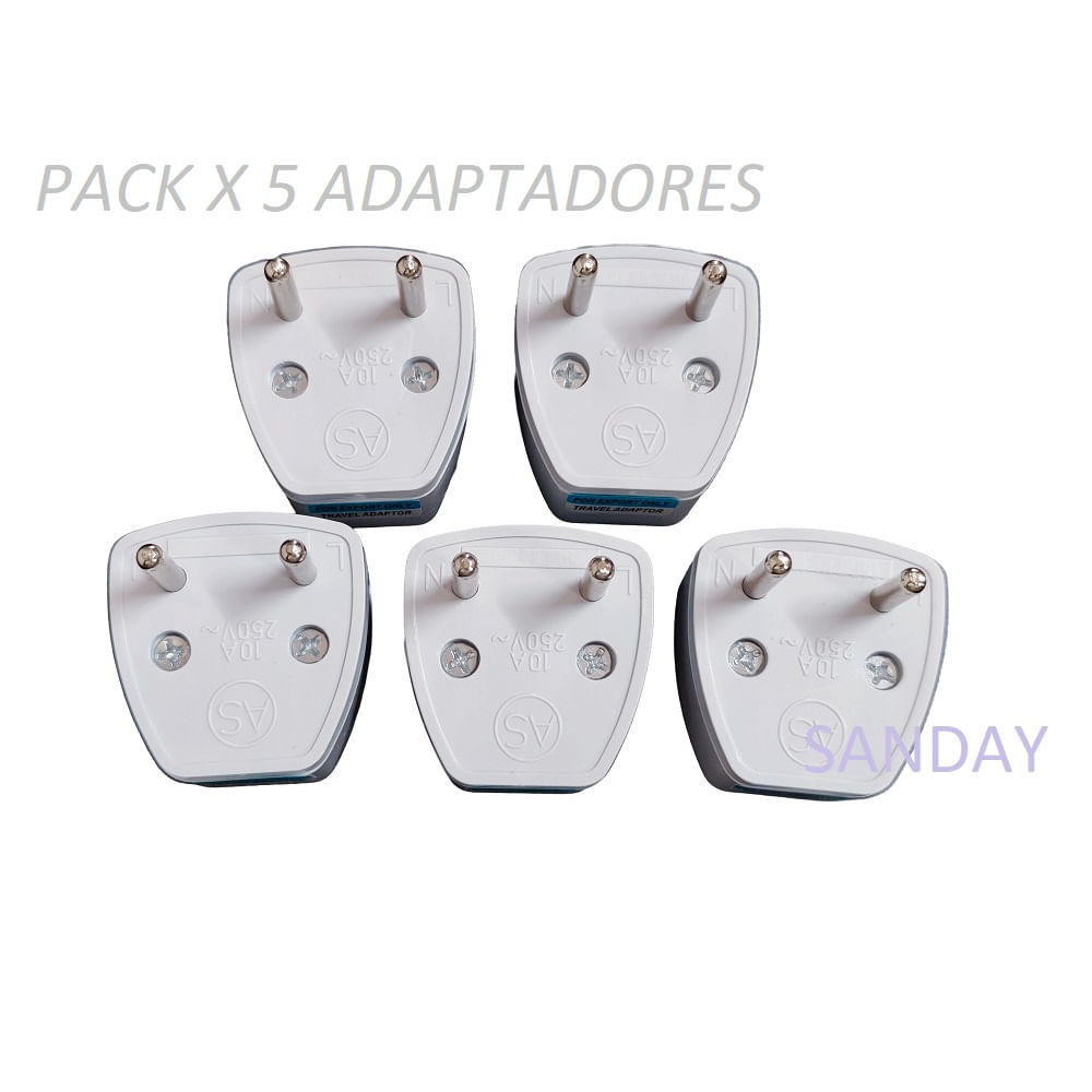 ADAPTADOR UNIVERSAL REDONDO PACK 5 UNIDADES
