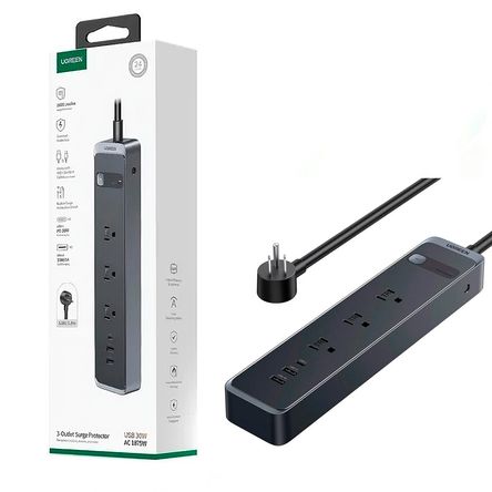 Ugreen S731 Regleta 6 En 1 Protección Contra Sobretensiones Ugreen S731 Regleta 6 En 1 Protección Contra Sobretensiones