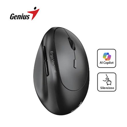 MOUSE GENIUS ERGO 8350S WIRELESS BLUETOOTH VERTICAL ERGONOMICO GRIS OCURO MOUSE GENIUS ERGO 8350S WIRELESS BLUETOOTH VERTICAL ERGONOMICO GRIS OCURO