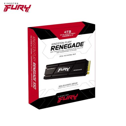 Disco Sólido Kingston FURY Renegade 4TB M.2 2280 NVMe PCIe 4.0 con disipador
