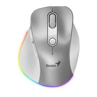 MOUSE GENIUS ERGO 9000S PRO DUAL RECARGABLE WIRELESS BT SILVER