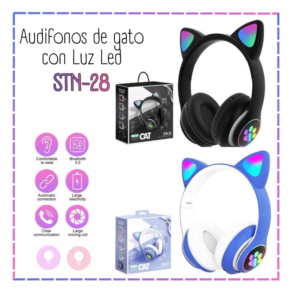 AUDIFONOS  CAT GAMING CON LUZ LED STN-28
