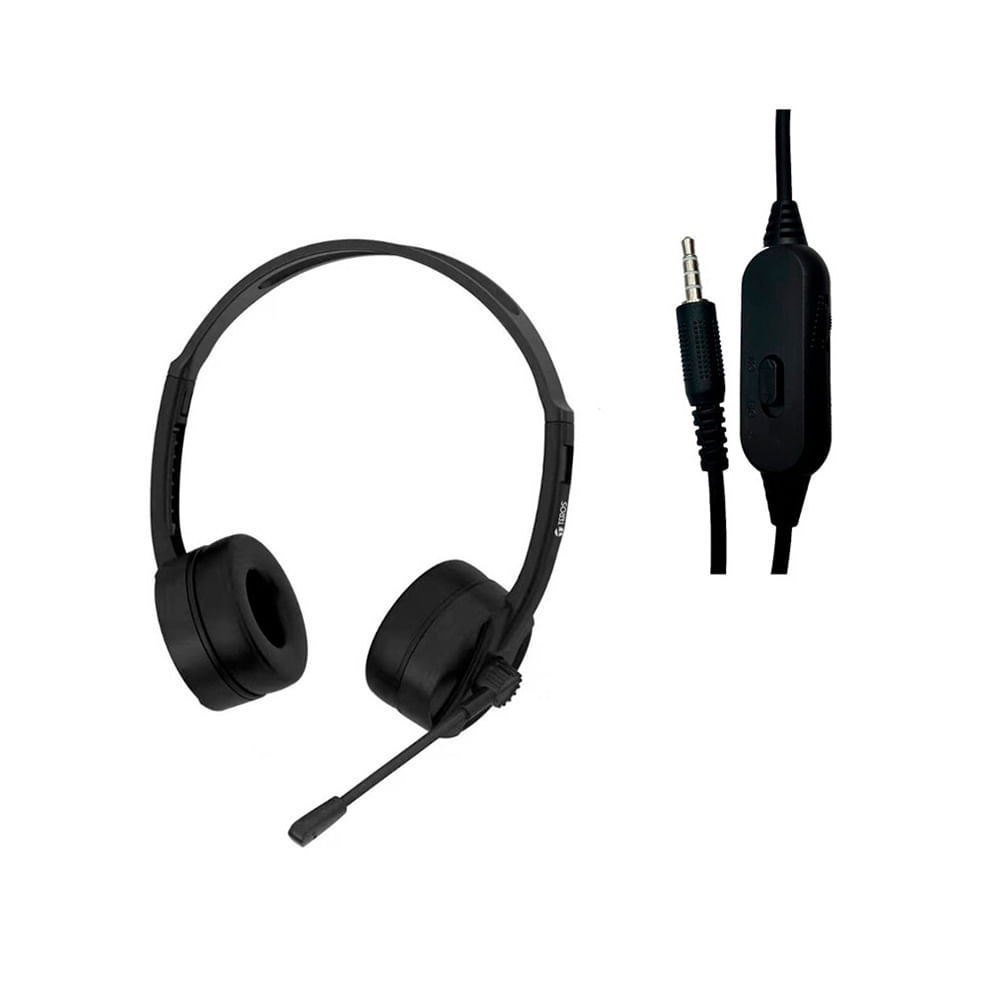Auriculares Teros TE-8032N Con Micrófono Negro