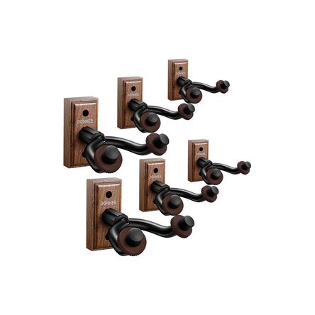 SOPORTES DE PARED GUITARRA PACK DE 6 BASE MADERA Black Walnut SOPORTES DE PARED GUITARRA PACK DE 6 BASE MADERA Black Walnut