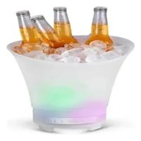 Hielera Balde Chelero con Parlante Bluetooth y Luces LED