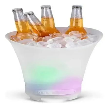 Hielera Balde Chelero  con Parlante Bluetooth y Luces LED