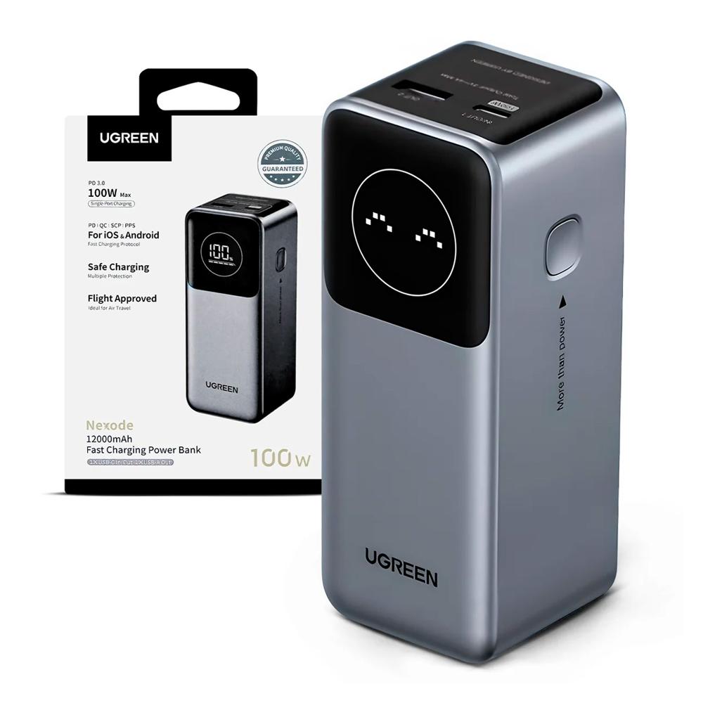 Power Bank Ugreen Pb724 Nexode 12000mah 100w Pantalla Digital Power Bank Ugreen Pb724 Nexode 12000mah 100w Pantalla Digital
