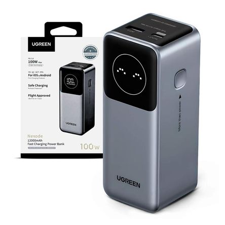 Power Bank Ugreen Pb724 Nexode 12000mah 100w Pantalla Digital Power Bank Ugreen Pb724 Nexode 12000mah 100w Pantalla Digital