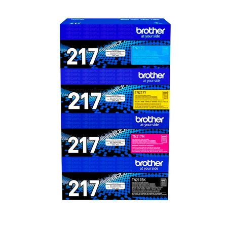 Kit de Tóner Brother TN 217 Original Negro Cian Magenta y Amarillo