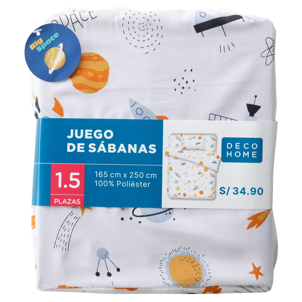 Sábanas DECO HOME Big Space Dis1 1.5 Plazas