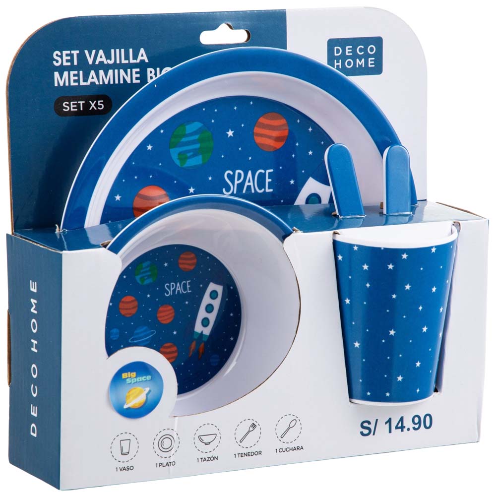 Set DECO HOME Vajilla Melamine Big Space