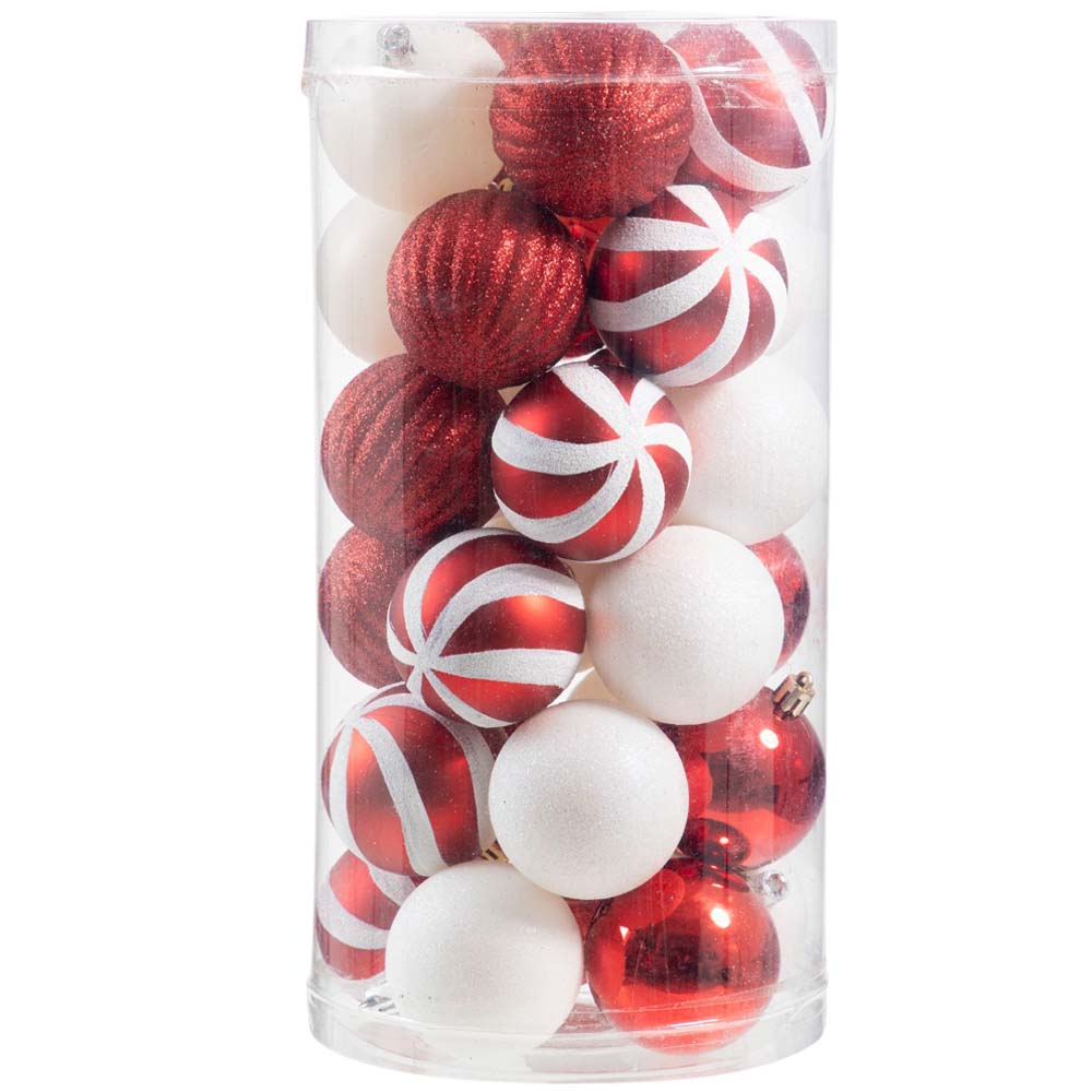 Set Bolas DECO HOME 6cm x30Pcs Dulce Navidad