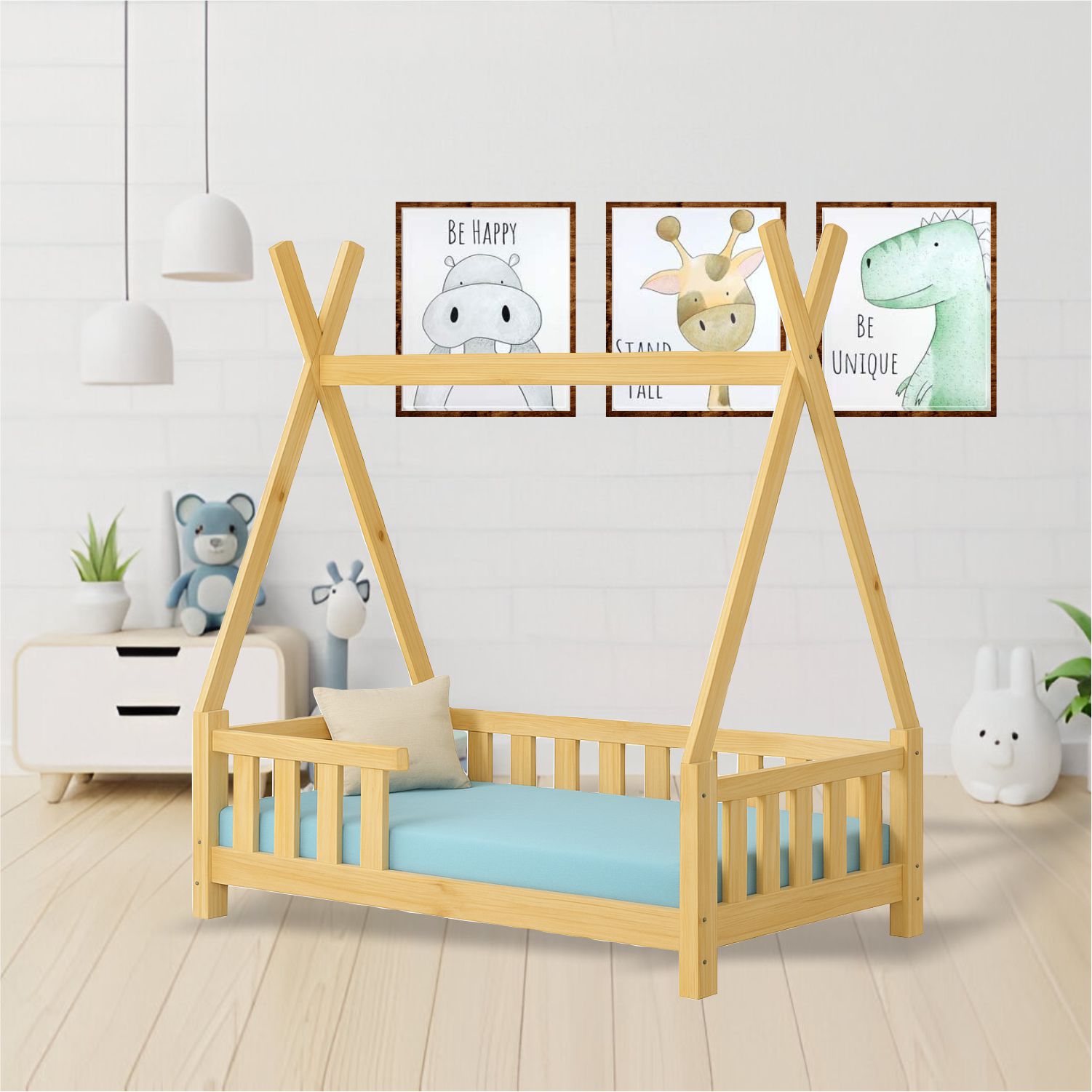 Cama Montessori Tipi Xu Plaza y Media