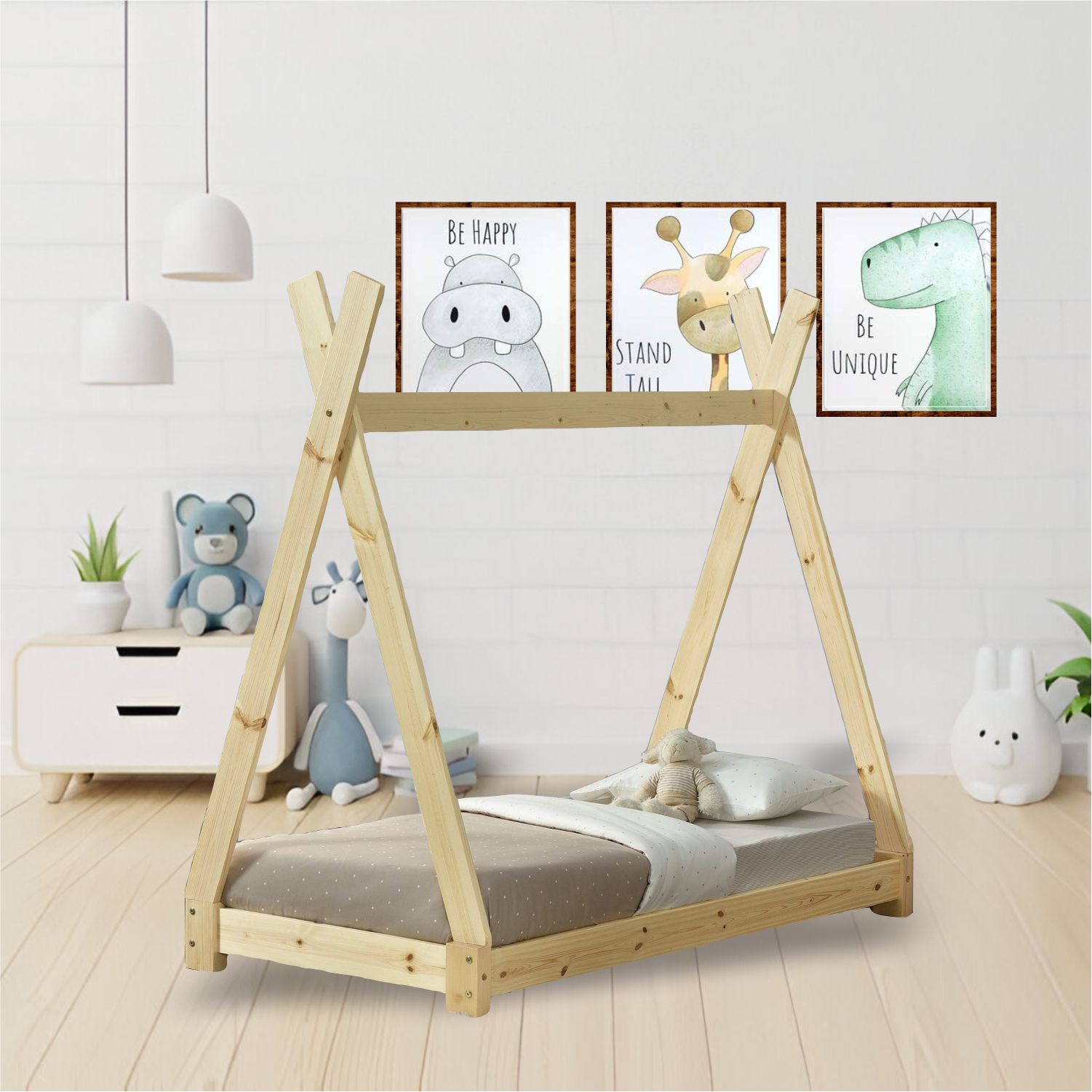 Cama Montessori Jali Plaza y Media