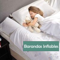 Barandas Inflables para Cama para Bebé Color Plomo