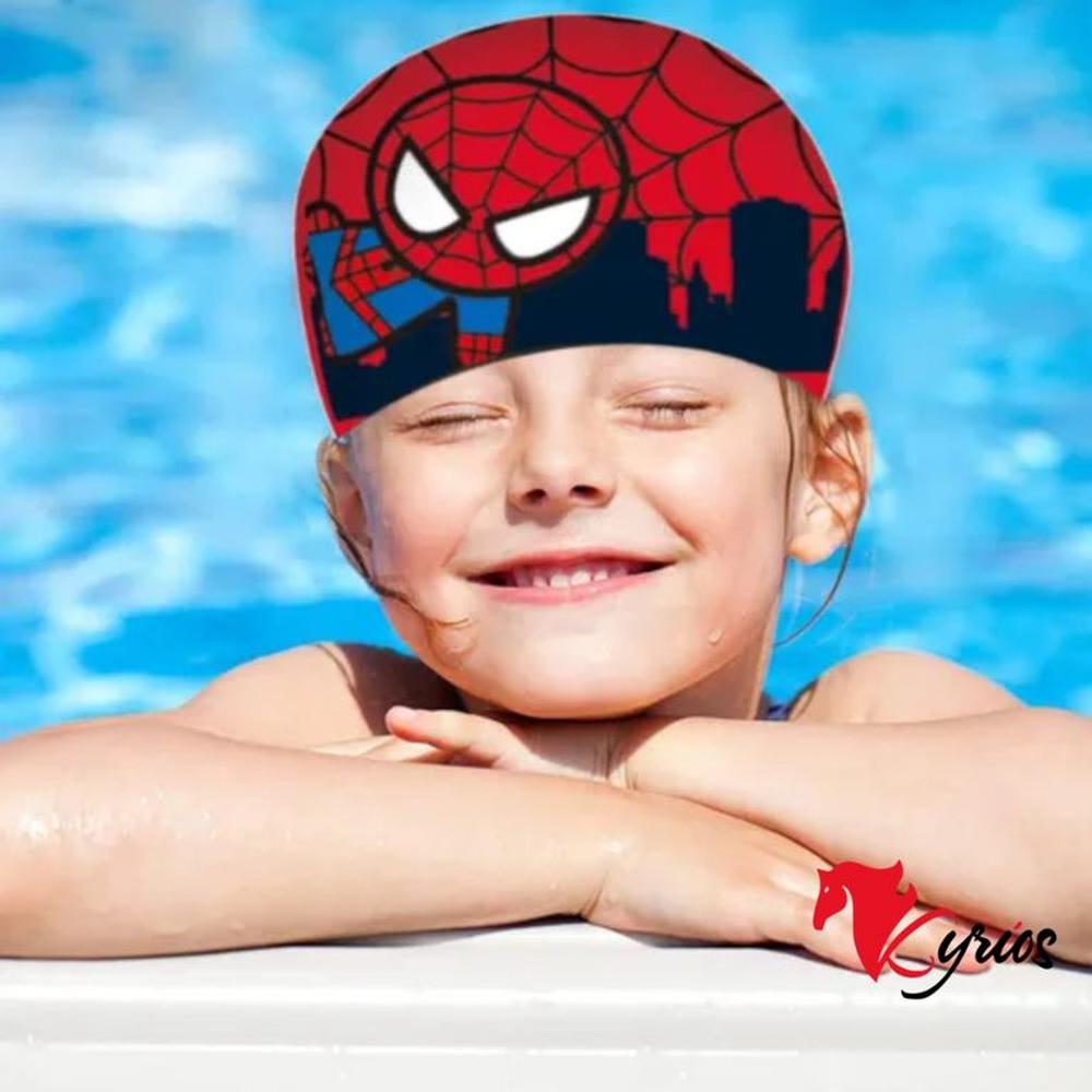 GORRO DE NATACION DE HOMBRE ARAÑA PARA NIÑOS