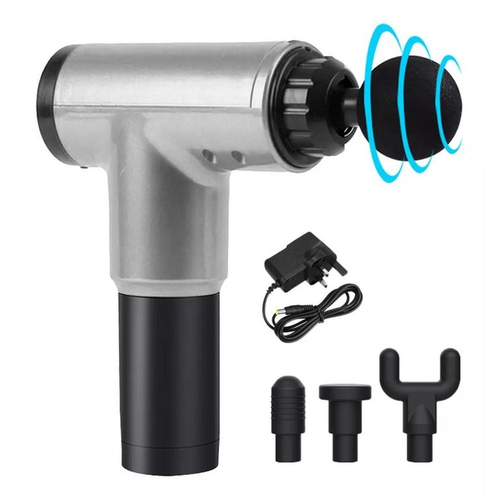 Pistola Terapéutica para Dolor Muscular con 4 Cabezales Intercambiables