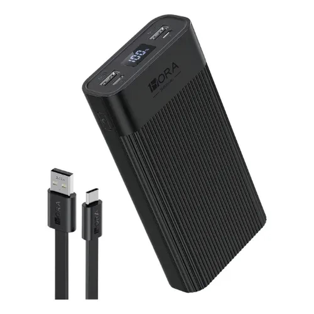 Power Bank 20000mah Bateria Portatil Con 2 Puertos Negro