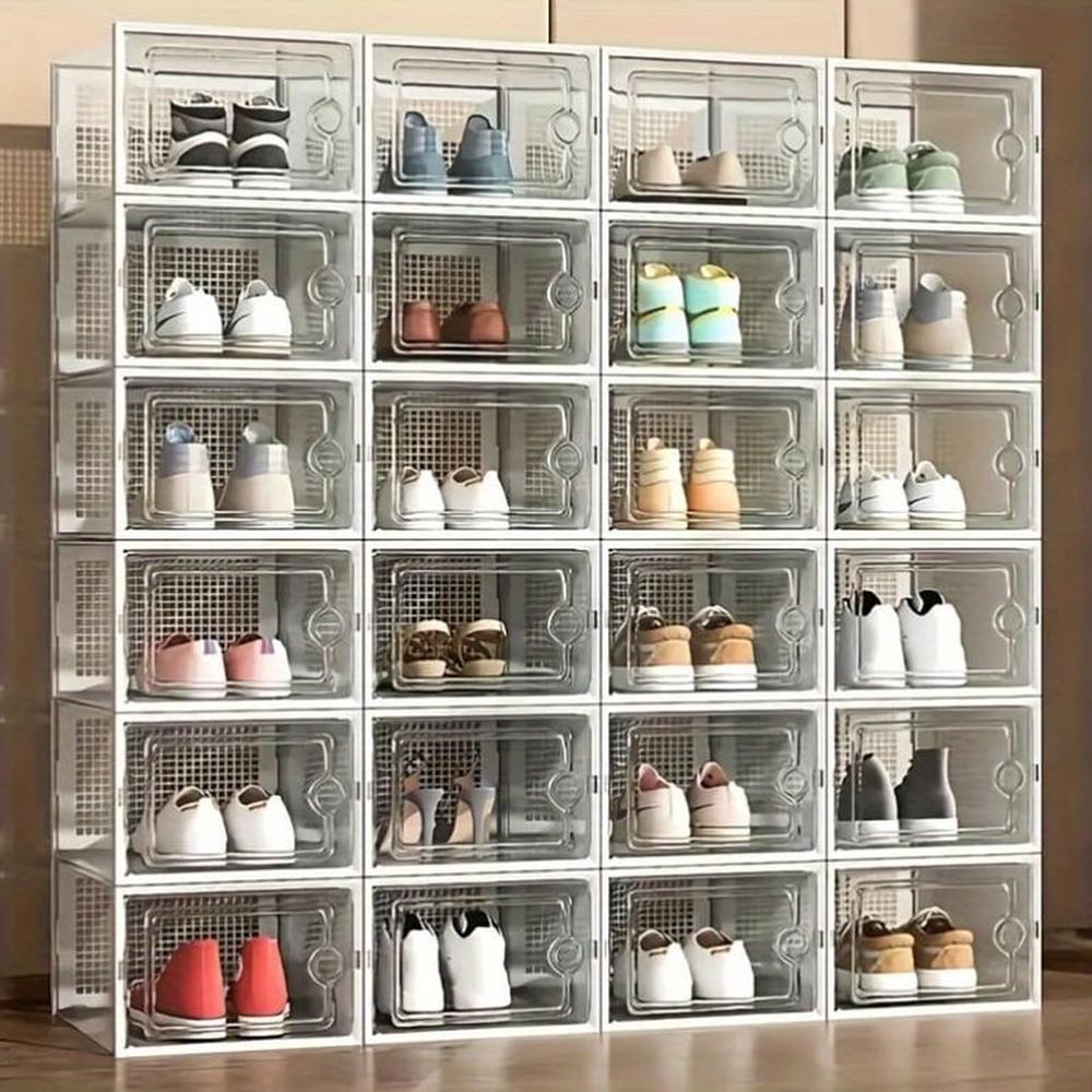 Pack x 20 Organizador De Zapatos Apilables De ABS - Blanco