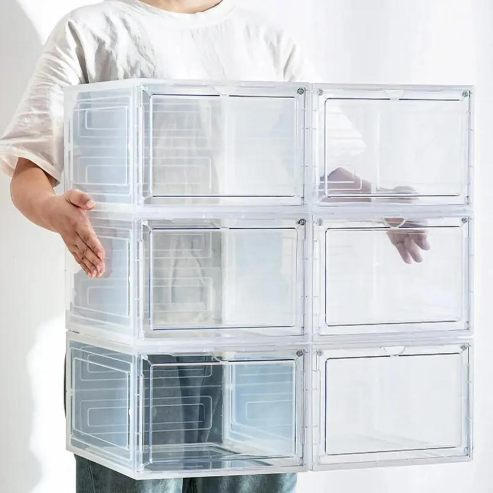 PACK 3 CAJAS ORGANIZADORAS DE CALZADO TAPA IMANTADA FRONTAL