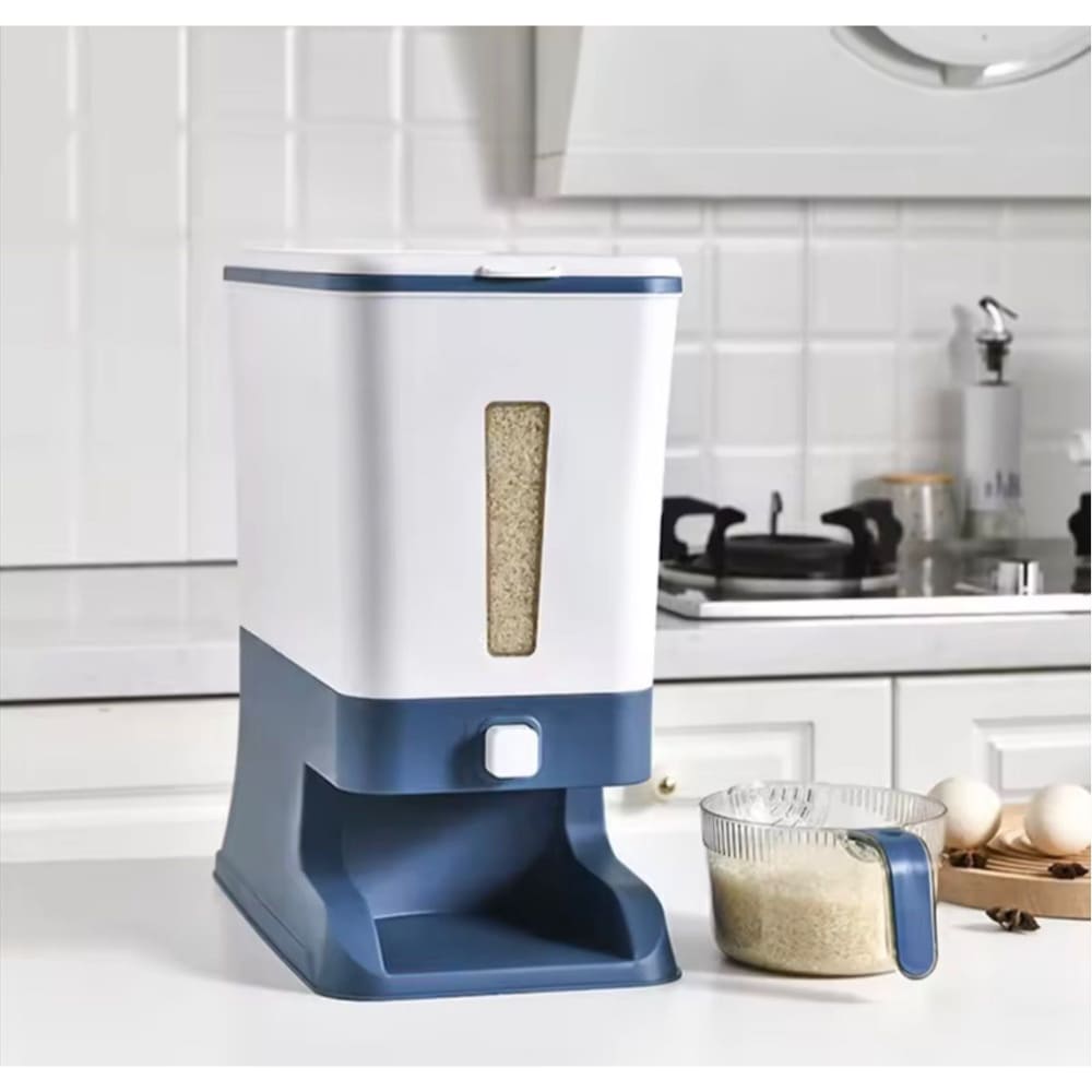 Dispensador Automatico Azul De Cereales Multiusos Recipiente Almacenador