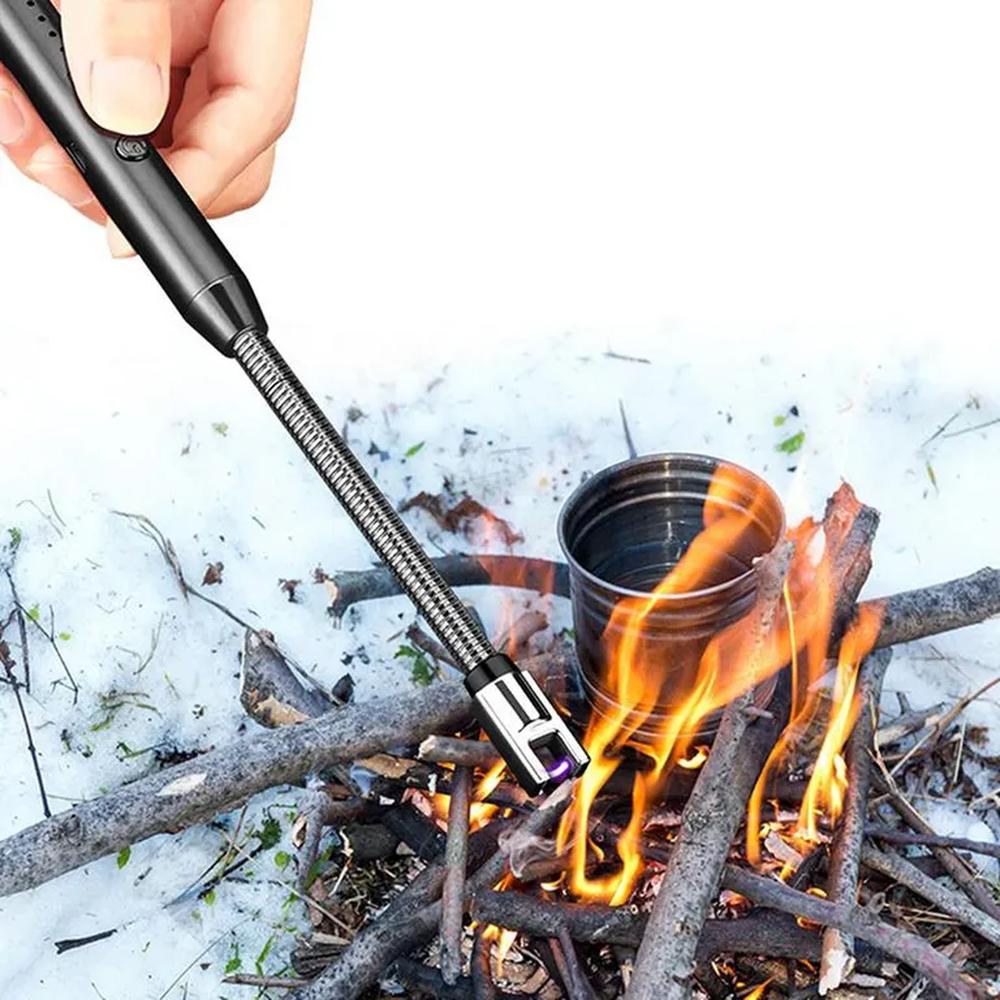 Encendedor Eléctrico Recargable USB 360ª Camping Fogatas Color Variado