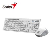 TECLADO GENIUS  MOUSE SLIMSTAR 8230 DUAL WIRELESSBT AI COPILOT MULTIMEDIA SP WHITE