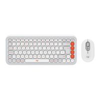 TECLADO LOGITECH MOUSE POP ICON BLUETOOTH WIRELESS SP COPILOT BLANCO