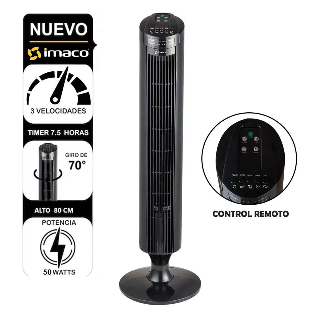 Ventilador de torre IMACO TF3645 con control remoto