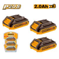 KIT 3 BATERÍAS INGCO 20V 2.0AH COSLI240311