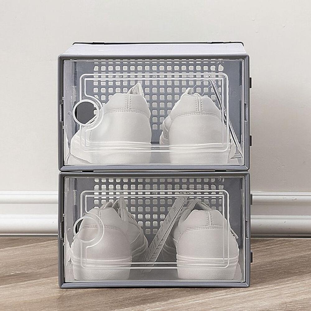 Set x 20 Organizadores De Calzado Con Ventilación Marco Gris