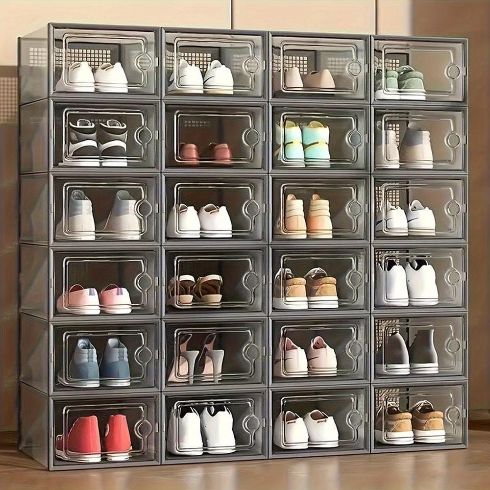 Set x 36 Cajas Organizador De Zapatos Con Ventilación - Gris