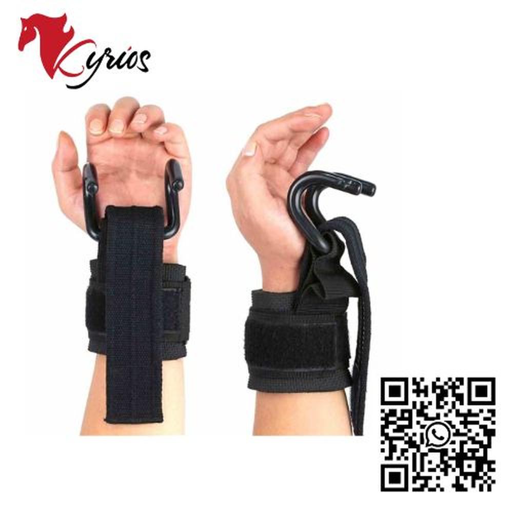 Strap + Muñequeras + Ganchos Para Peso