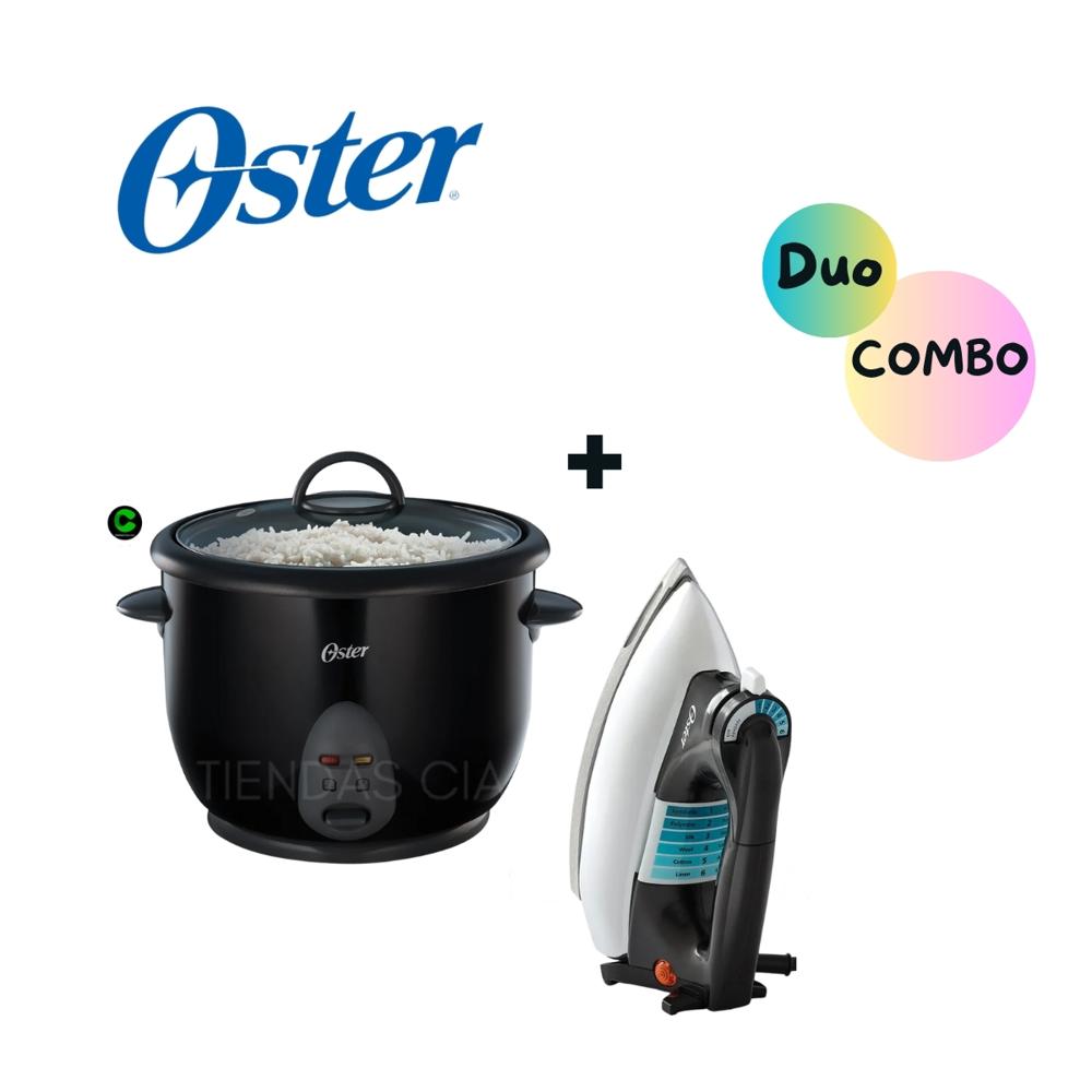 Combo Oster Olla Arrocera CKSTRC1700B y Plancha GCSTBV4119