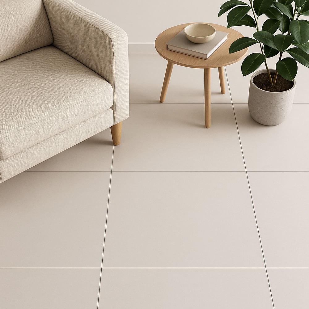 Piso Cerámico Liso Nevada Blanco 45x45cm 2.23m2 Celima