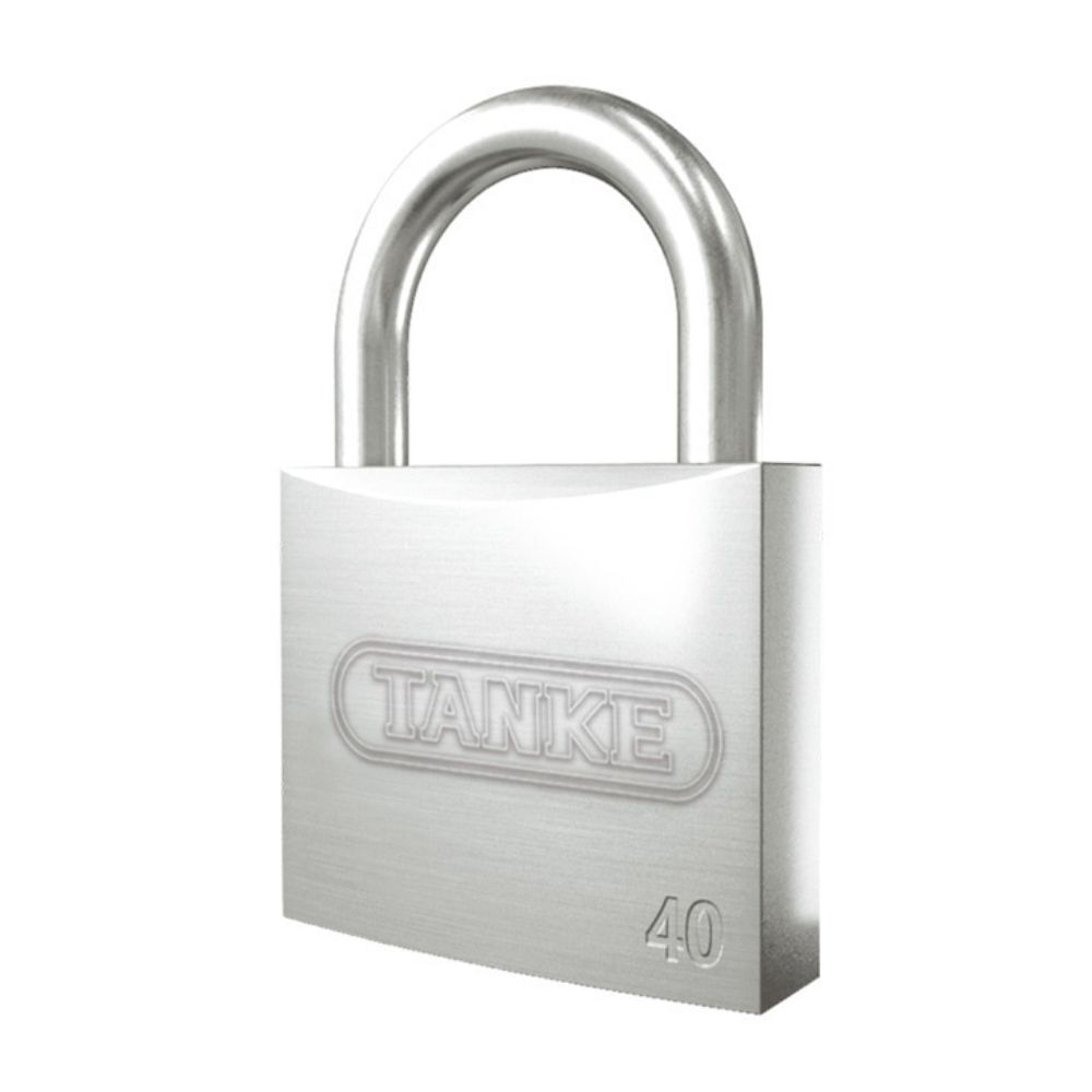 Candado Plano Niquel Satinado 40mm Tanke