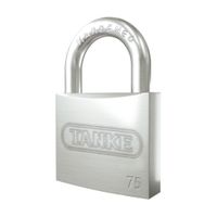 Candado con llave Plano Niquel Satinado Alta Seg 70mm Tanke