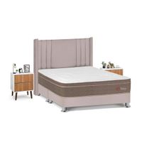 Juego de Dormitorio Forli Sirius Queen Beige + Velador Milan