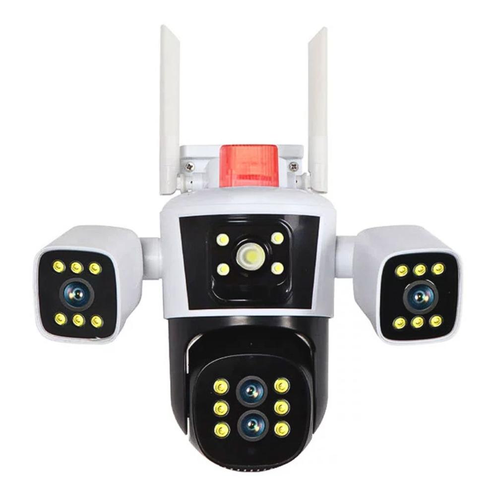 Cámara de Seguridad WiFi PTZ 360° Full HD con Triple Lente Zoom 10X Visión Nocturna y Sirena ZM-849S